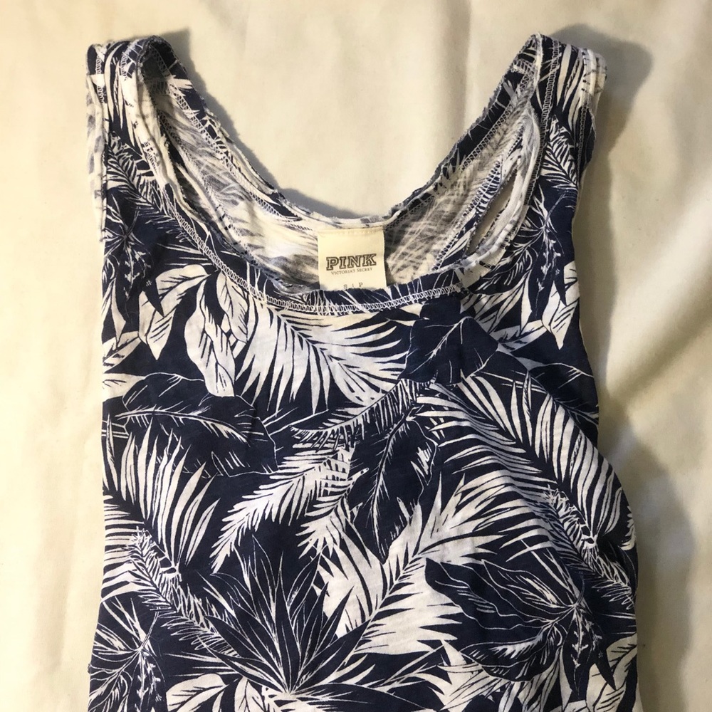PINK Racerback Tropical Tank Top size Small